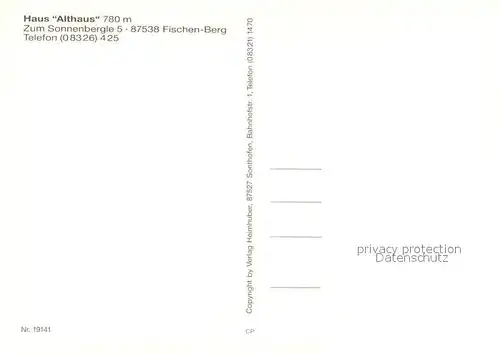 AK / Ansichtskarte Fischen_Allgaeu Haus Althaus Panorama Fischen Allgaeu