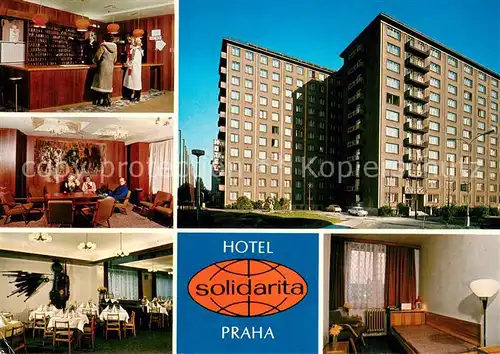 AK / Ansichtskarte Praha_Prahy_Prague Hotel Solidarita Prazske restaurace Botely Praha_Prahy_Prague
