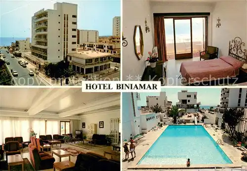 AK / Ansichtskarte Cala_Millor_Mallorca Hotel Biniamar Gastraum Zimmer Pool Cala_Millor_Mallorca