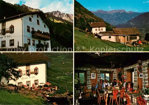 AK / Ansichtskarte Naturns Unterstell Hof Gaststube Panorama Naturns