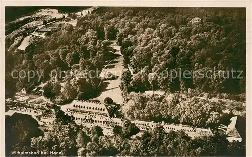 AK / Ansichtskarte Wilhelmsbad Sommerschloss des Kurfuersten von Hessen Fliegeraufnahme Wilhelmsbad