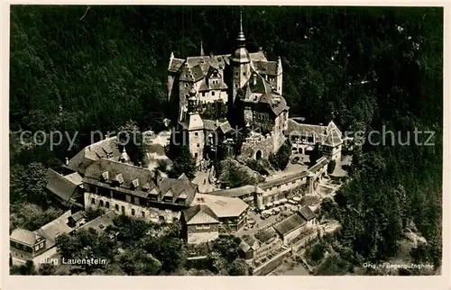 AK / Ansichtskarte Kronach_Oberfranken Burg Lauenstein Fliegeraufnahme Kronach Oberfranken