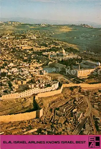 AK / Ansichtskarte Jerusalem_Yerushalayim Fliegeraufnahme Jerusalem_Yerushalayim