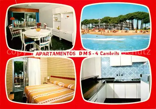 AK / Ansichtskarte Cambrils_Costa_Dorada Apartamentos Zimmer Kueche Strand 