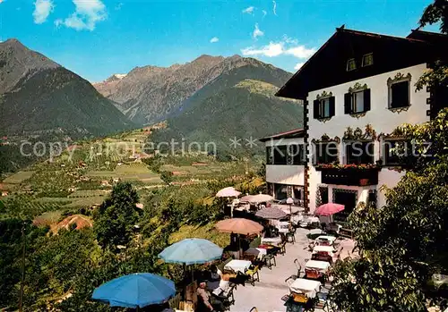 AK / Ansichtskarte Schenna_Meran Schlosswirt Terrasse Panorama Schenna Meran