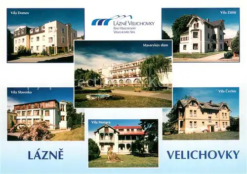 AK / Ansichtskarte Lazne_Velichovky Vila Domov Vila Zatisi Masarkuv dum Vila Slovenka Vila Morava Vila Cechie Lazne Velichovky