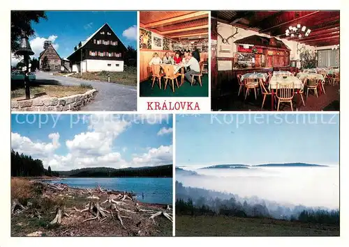 AK / Ansichtskarte Jizerske_Hory Chata Kralovka Vinarna Jidelna Prehrada na Kamenici Pohled od Kralovky k Cerne Studnici Jizerske hory