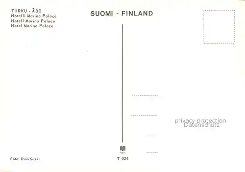 AK / Ansichtskarte Turku_Suomi Hotelli Marina Palace 