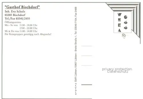 AK / Ansichtskarte Bischdorf_Luebbenau Gasthof Bischdorf Bischdorf Luebbenau