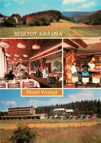 AK / Ansichtskarte Krasna_pod_Lysou Hotel Visalaje Restaurant Bar Beskydy Landschaft Beskiden 
