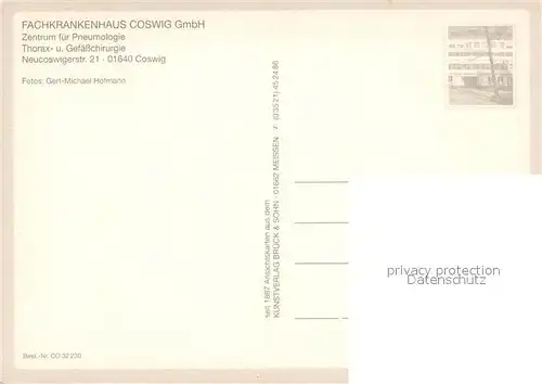 AK / Ansichtskarte Coswig_Sachsen Fachkrankenhaus Coswig Sachsen