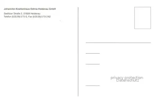 AK / Ansichtskarte Heidenau_Sachsen Johanniter Krankenhaus Dohna Heidenau GmbH Heidenau Sachsen