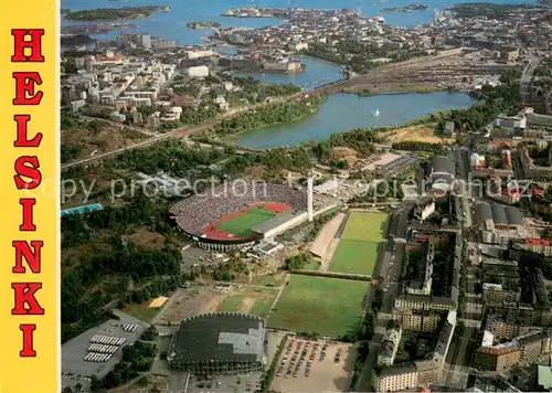 AK / Ansichtskarte Helsinki Ansicht mit Olympiastadion Helsinki
