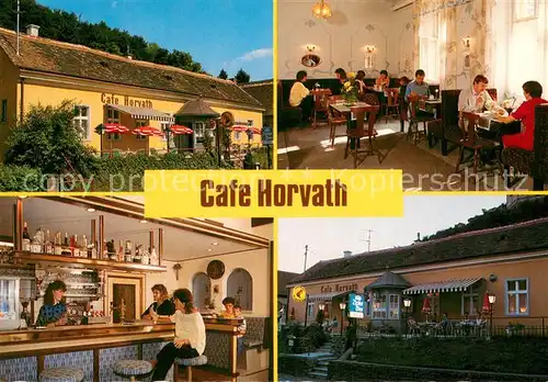 AK / Ansichtskarte Guessing Cafe Horvath Gastraum Bar Terrasse Guessing