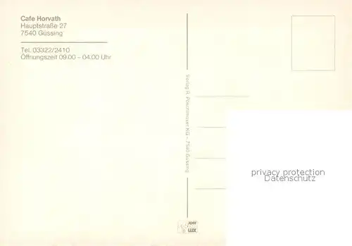 AK / Ansichtskarte Guessing Cafe Horvath Gastraum Bar Terrasse Guessing