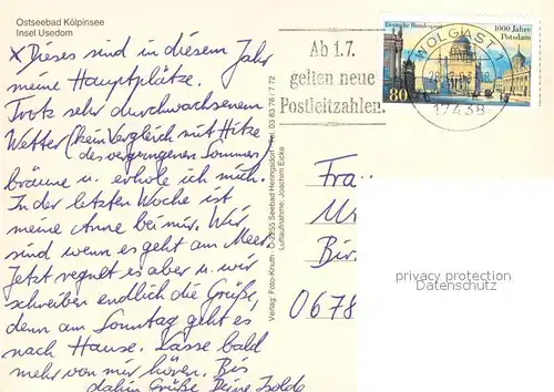 AK / Ansichtskarte Koelpinsee_Usedom Ostseebad Strand Koelpinsee Usedom