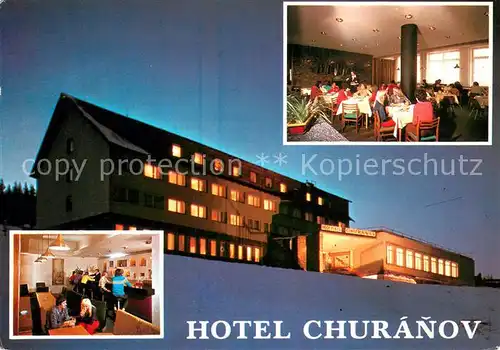 AK / Ansichtskarte Churanov Hotel Churanov Restaurant Bar Winterabend Churanov