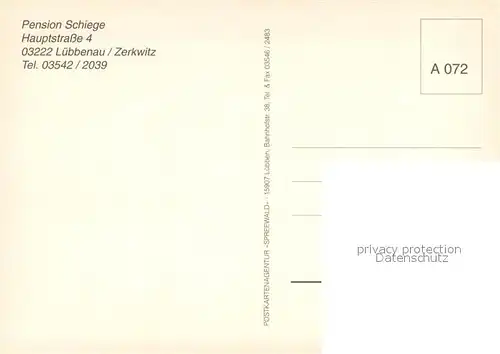 AK / Ansichtskarte Zerkwitz_Luebbenau Pension Schiege Wasserstrasse Kahnfahrt 