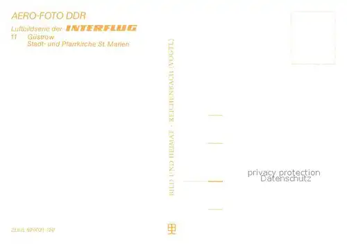 AK / Ansichtskarte Guestrow_Mecklenburg_Vorpommern Stadt  und Pfarrkirche St. Marien Luftbildserie der Interflug Guestrow_Mecklenburg