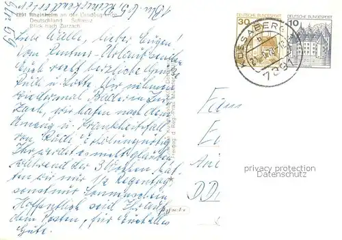 AK / Ansichtskarte Rheinheim Landesgrenze Blick nach Zurzach Rheinheim