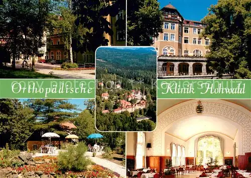 AK / Ansichtskarte Hohwald_Sachsen Asklepsios Orthopaedische Klinik Hohwald Restaurant Hohwald Sachsen