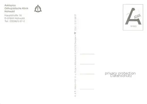 AK / Ansichtskarte Hohwald_Sachsen Asklepsios Orthopaedische Klinik Hohwald Restaurant Hohwald Sachsen