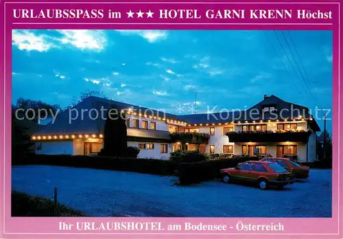 AK / Ansichtskarte Hoechst_Vorarlberg Hotel Garni Krenn Abendstimmung Hoechst_Vorarlberg