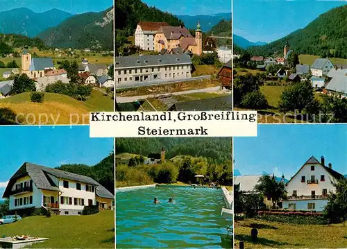 AK / Ansichtskarte Grossreifling_Steiermark Kirchenlandl Steweag Haus Schwimmbad Gasthof Grossreifling_Steiermark