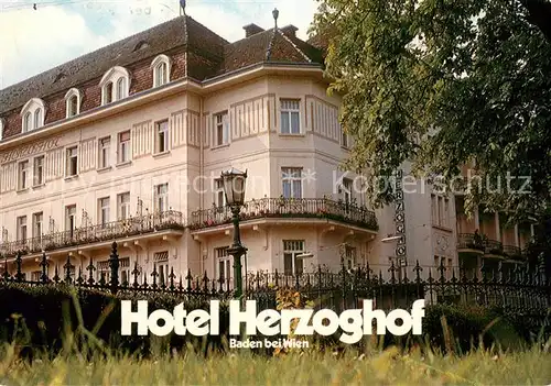 AK / Ansichtskarte Baden_Wien Hotel Herzoghof Baden_Wien