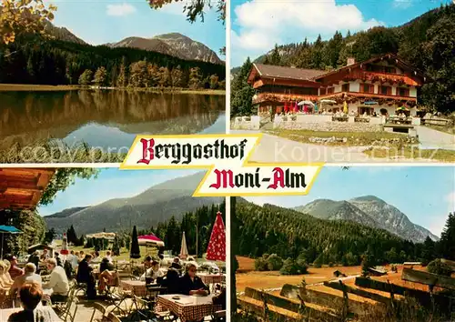 AK / Ansichtskarte Rottach Egern Berggasthof Moni Alm See Landschaftspanorama Rottach Egern