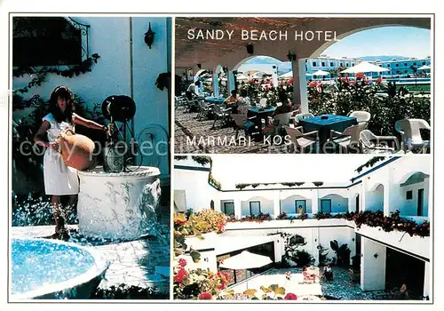AK / Ansichtskarte Marmari Sandy Beach Hotel Restaurant Terrasse Brunnen Marmari
