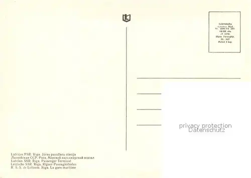 AK / Ansichtskarte Riga_Lettland Passagierhafen Riga_Lettland