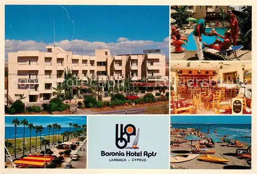 AK / Ansichtskarte Larnaca Boronia Hotel Apts Strand Pool Gastraum Bar Larnaca