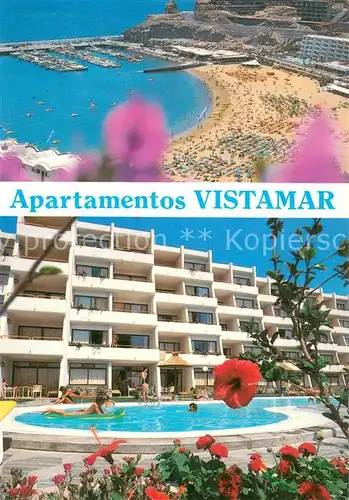 AK / Ansichtskarte Puerto_Rico_Gran_Canaria Apartamentos Vistamar Strand Pool Puerto_Rico_Gran_Canaria