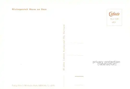 AK / Ansichtskarte Worms_Rhein Fliegeraufnahme mit Dom Worms Rhein