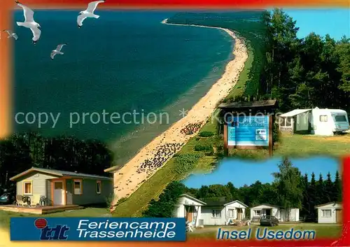 AK / Ansichtskarte Trassenheide_Usedom Fliegeraufnahme Feriencamp Trassenheide Trassenheide Usedom