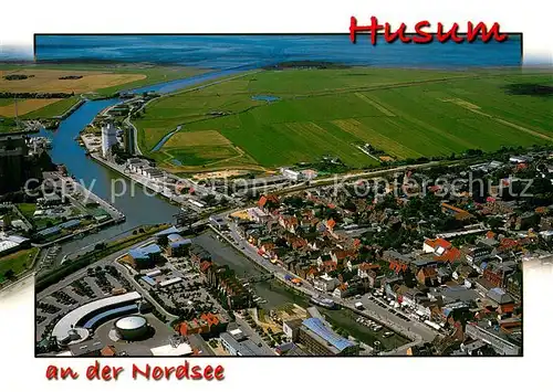 AK / Ansichtskarte Husum_Nordfriesland Fliegeraufnahme Husum_Nordfriesland