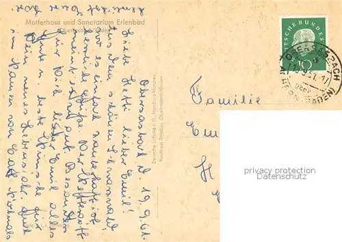 AK / Ansichtskarte Obersasbach Mutterhaus und Sanatorium Erlenbad Obersasbach