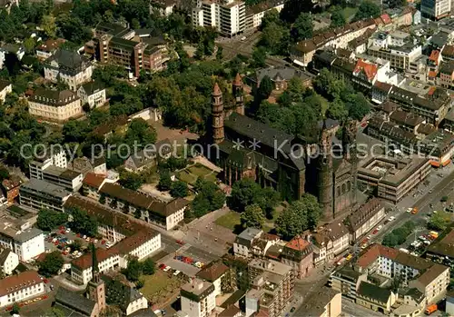 AK / Ansichtskarte Worms_Rhein Fliegeraufnahme mit Dom Worms Rhein