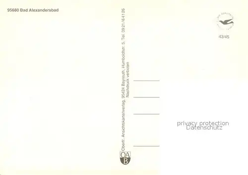 AK / Ansichtskarte Bad_Alexandersbad Fliegeraufnahme Bad_Alexandersbad