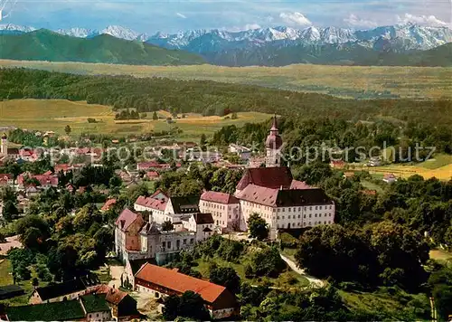 AK / Ansichtskarte Andechs Kloster Andechs am Ammersee Fliegeraufnahme Andechs