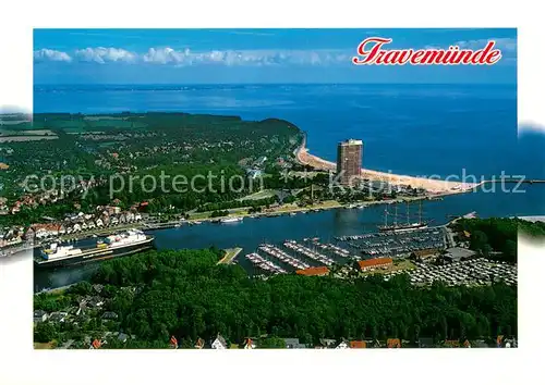 AK / Ansichtskarte Travemuende_Ostseebad Fliegeraufnahme Travemuende_Ostseebad