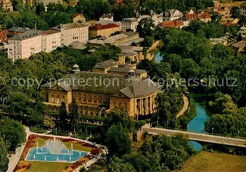 AK / Ansichtskarte Bad_Kissingen Regentenbau mit Rosengarten und Saale Fliegeraufnahme Bad_Kissingen