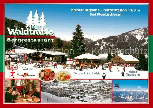 AK / Ansichtskarte Bad_Kleinkirchheim_Kaernten Kaiserburgbahn Bergrestaurant Waldratte Wintersport Alpen Bad_Kleinkirchheim