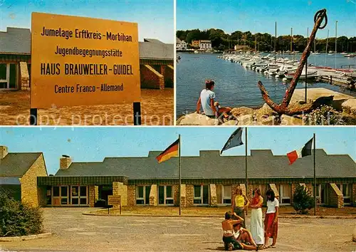 AK / Ansichtskarte Guidel Jumelage Erftkreis Morbihan Jugendbegegnungsstaette Haus Brauweiler Hafen Anker Guidel