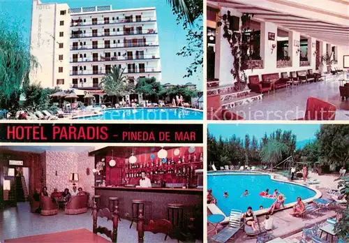 AK / Ansichtskarte Pineda_de_Mar Hotel Paradis Restaurant Bar Swimming Pool Pineda_de_Mar