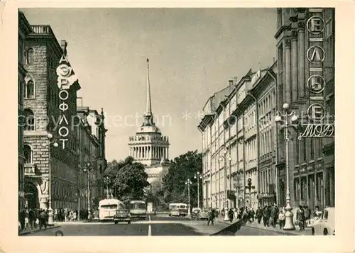 AK / Ansichtskarte Leningrad_St_Petersburg Nevsky Prospect in the centre Admiralty Leningrad_St_Petersburg