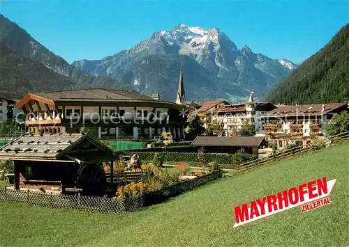 AK / Ansichtskarte Mayrhofen_Zillertal Europahaus Veranstaltungszentrum mit Gruenberg Alpen Mayrhofen_Zillertal