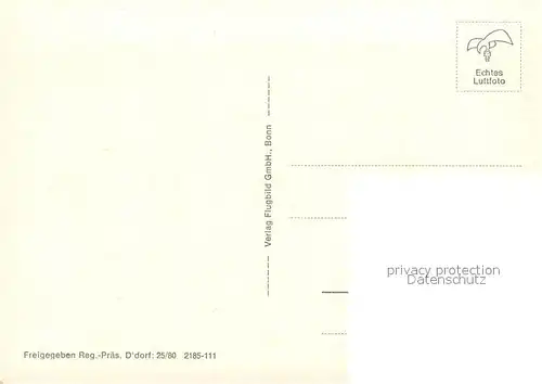 AK / Ansichtskarte Bonn_Rhein Teilansicht mit Kirche Fliegeraufnahme Bonn_Rhein