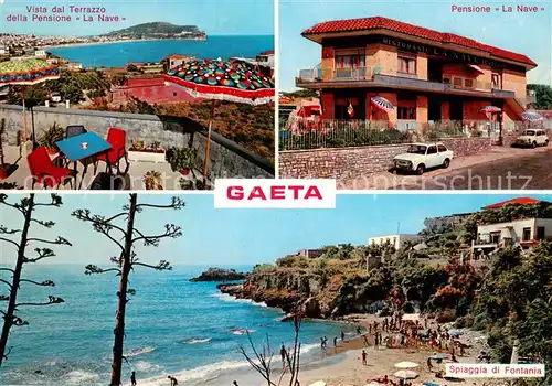 AK / Ansichtskarte Gaeta Vista dal Terrazzo della Pensione La Nave Spiaggia di Fontania Gaeta